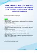 Exam 3&colon; BIOS242&sol; BIOS 242 &lpar;Latest 2025&sol; 2026 Update&rpar; Fundamentals of Microbiology &vert; Qs & As&vert; Grade A&vert; 100&percnt; Correct &lpar;Verified Answers&rpar;- Chamberlain