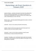 Bacteriology Lab Exam Questions & Answers 2025