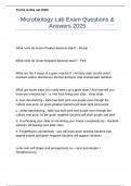 Microbiology Lab Exam Questions & Answers 2025