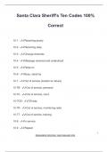 Santa Clara Sheriff's Ten Codes 100&percnt;  Correct