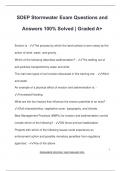 SDEP Stormwater Exam Questions and  Answers 100&percnt; Solved &vert; Graded A&plus;
