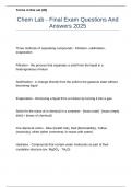Biology 2 Lab Exam 1 Questions & Answers 2025