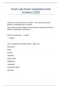 Final Lab Exam Questions And Answers 2025