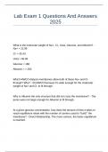Lab Exam 1 Questions And Answers 2025