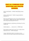 ADAP ALL COMBINED EXAM QUESTIONS AND VERIFIED ANSWERS
