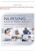 Test Bank For Advanced Practice Nursing in the Care of Older Adults&comma; 3rd Edition Malone Kennedy 9781719645256 Complete guide&period;
