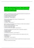 BOC Microbiology Exam Test bank 322 Questions with 100&percnt; Correct Answers Updated 2024&sol;2025
