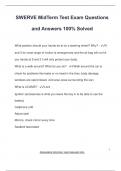 SWERVE MidTerm Test Exam Questions  and Answers 100&percnt; Solved