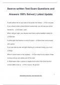 SWERVE EXAM PACKAGE DEAL QUESTIONS AND VERIFIED DETAILED ANSWERS &vert; 100&percnt; GUARANTEED PASS &vert; ALREADY GRADED A&plus;