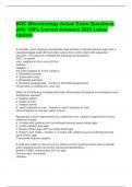 BOC Microbiology Actual Exam Questions with 100&percnt; Correct Answers 2025 Latest Update 