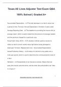 ADJUSTER EXAM PACKAGE DEAL QUESTIONS AND VERIFIED DETAILED ANSWERS &vert; 100&percnt; GUARANTEED PASS &vert; ALREADY GRADED A&plus;