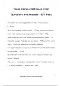 Texas Commercial Rules Exam  Questions and Answers 100&percnt; Pass