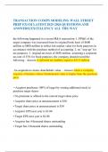 TRANSACTION COMPS MODELING WALL STREET PREP EXAM LATEST 2025-2026 QUESTIONS AND ANSWERS&vert; EXCELLENCY ALL THE WAY