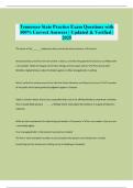 Tennessee State Practice Exam Questions with 100&percnt; Correct Answers &vert; Updated & Verified &vert; 2025