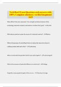 Tech Bowl Exam Questions and answers with 100&percnt; Complete solutions &vert; verified &updated 2025