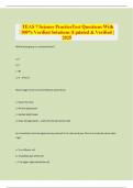TEAS 7 Science Practice Test Questions With 100&percnt; Verified Solutions Updated & Verified &vert;2025