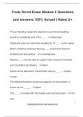 Trade Terms Exam Module 5 Questions  and Answers 100&percnt; Solved &vert; Rated A&plus;
