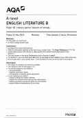 AQA A LEVEL ENGLISH LITERATURE B PAPER 1B QUESTION PAPER 2024 &lpar;7716&sol;1B&rpar;