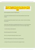 TEAS 7 English Practice Test Questions With 100&percnt; Verified Solutions Updated & Verified 2025&vert;