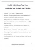 OM 300 EXAM PACKAGE DEAL QUESTIONS AND VERIFIED DETAILED ANSWERS &vert; 100&percnt; GUARANTEED PASS &vert; ALREADY GRADED A&plus;