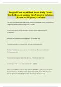 Surgical First Assist Book Exam Study Guide&colon; Cardiothoracic Surgery with Complete Solutions &vert; Latest 2025 Update&vert; A&plus; Grade