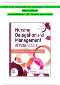  Test Bank for Nursing Delegation and Management of Patient Care&comma; 3rd Edition by Motacki  &vert; Verified Chapter's 1 - 21 &vert; Complete Newest Version 