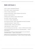 Math 110 Exam 1 With Questions and Correct Answers