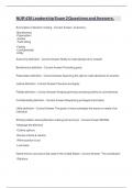 NUR 430 Leadership Exam 2 Questions and Answers&period;