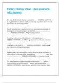 Family Therapy Final - &lpar;quiz questions&rpar; with answers&period;