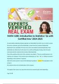 MATH 1280&colon; Introduction to Statistics&sol; Qs with Certified Ans&sol; 2024-2025  An automobile producing company operates car dealerships that sell its cars&period; In order to assess the service customers&comma; get at the dealerships&comma; a team from the Customer Relationship D