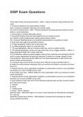GISP Exam  QUESTIONS WITH DETAILED VERIFIED ANSWERS 2025&sol;2026  &lpar;100&percnt; CORRECT ANSWERS&rpar; &sol;ALREADY GRADED A&plus; &sol;&sol;BRAND NEW&excl;&excl;