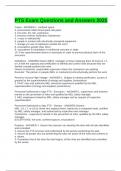 PTS Exam Questions and Answers 2025