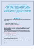 ATI CAPSTONE MEDICAL SURGICAL  PROCTORED VERSION 1 AND 2 2025 WITH  ACTUAL CORRECT QUESTIONS AND VERIFIED  DETAILED ANSWERS &vert;FREQUENTLY TESTED  QUESTIONS AND SOLUTIONS &vert;ALREADY GRADED  A&plus;&vert;BRAND NEW&excl;&excl;&vert;LATEST UPDATE &vert;GUARANTEED  PASS