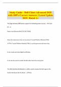Study Guide - Dell Client Advanced 2025 with 100&percnt; Correct Answers &vert; Latest Update 2025 &vert; Rated A&plus;