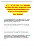B747 &sol; &lpar;B747-400F &sol; B1F Engines&rpar;  Aircraft N409MC &ndash; Over 400 Exam  Sets Questions With Reviewed  Correct Detailed Answers  New Update&excl;&excl; 