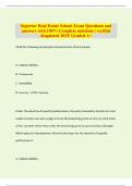 Superior Real Estate School Exam Questions and answers with 100&percnt; Complete solutions &vert; verified &updated 2025&vert; Graded A&plus;