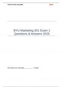 BYU Marketing 201 Exam 1 Questions & Answers 2025