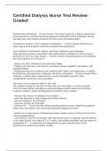 Certified Dialysis Nurse Test Review-Graded A