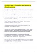 PLSI 2 Exam 1 Question and answers already passed