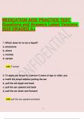 MEDICATION AIDE FINAL EXAM Questions and Answers GRADED A&plus; Latest version 2025