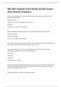 NR 232 module 6.04 Study Guide Exam And Actual Answers.