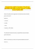 Straighterline A&P 1 Cumulative Final Exam Questions with 100&percnt; Correct Answers &vert; Verified &vert; Latest Update 2025
