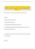 Stats 12&colon; Final CCLE Quizzes Questions with 100&percnt; Correct Answers &vert; Latest Update 2025 &vert; Rated A&plus;