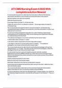 ATI CMS Nursing Exam 4 2025 With complete solution