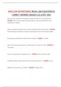 NURS 5334 ANTIMICROBIAL RECALL QUIZ QUESTIONS &  CORRECT ANSWERS GRADED A&plus;&vert;&vert; LATEST 2025