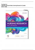 Test Bank for LoBiondo-Wood and Haber&rsquo;s Nursing Research in Canada&comma; 5th Edition&comma;&lpar; Mina Singh&comma; 2021&rpar; All Chapters &vert; Latest Edition 