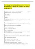 Nursing Home Administration Practice Exam QUESTIONS & ANSWERS 100&percnt; CORRECT&excl;&excl;