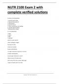 NUTR 2100 Exam 2 with complete verified solutions