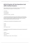 HCS-D Practice &num;6 Test Questions And 100&percnt; Verified Answers&period;