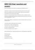 MRKT 432 Chap 1 questions and answers